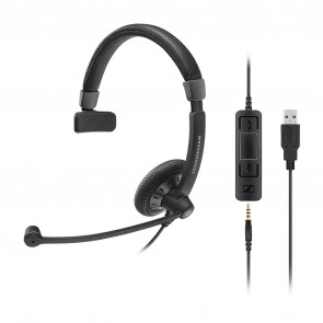 Sennheiser SC45 Casque monaural, filaire avec prise jack 3.5mm et